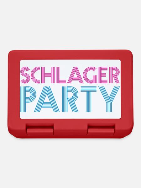 SCHLAGER PARTY Schlagermusik Schlager - Brotdose - Rot