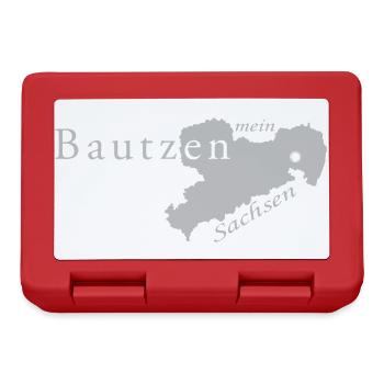 Bautzen - Mein Sachsen - Heimatstadt - Brotdose - Rot - Vorne