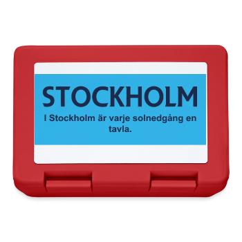 Stockholm Sunset Board Design - Brotdose - Rot - Vorne
