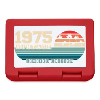 50. Geburtstag 1975 Vintage 1975 Retro Sunset - Brotdose - Rot - Vorne