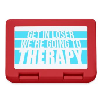 Get In Loser We're Going To Therapy Therapie Logo - Lunchbox - red - Front
