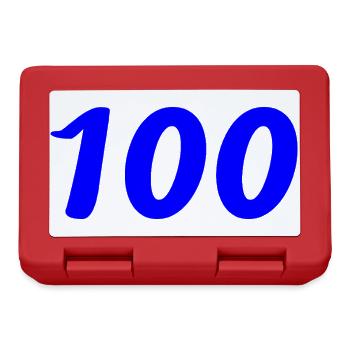 100. 100 JAHRE. 100-JÄHRIGES JUBILÄUM. GEBURTSTAG 100 - Brotdose - Rot - Vorne