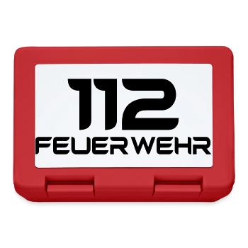 Feuerwehr 112 - Shirt - Brotdose - Rot - Vorne