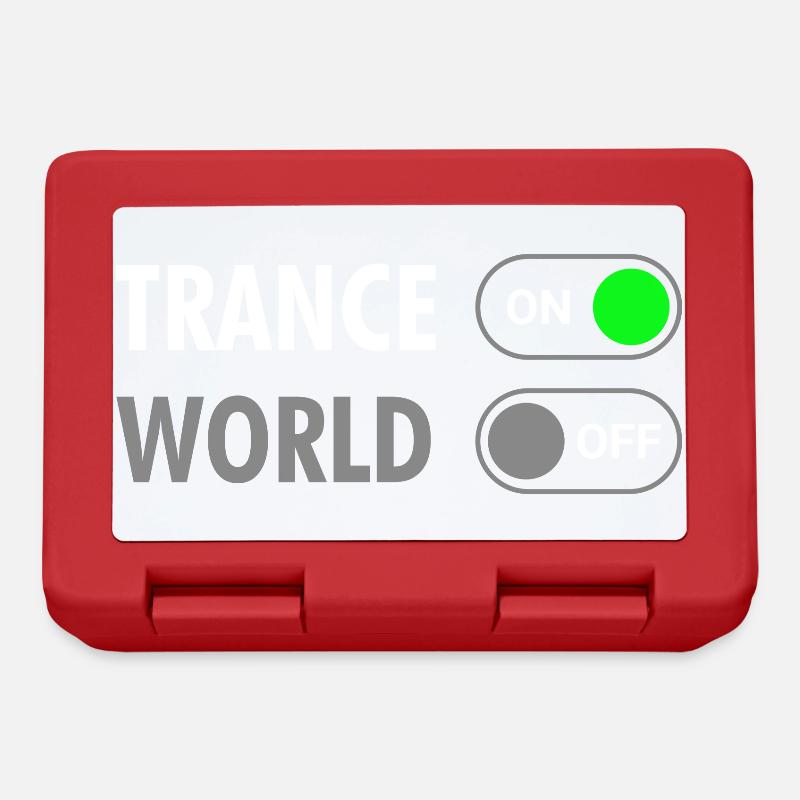Trance On World Off - Rave Style - Lunchbox - red