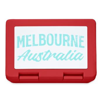 Melbourne Australia Vintage Travel - Lunchbox - red - Front