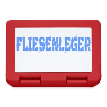 Fliesenleger Design - Brotdose - Rot - Vorne