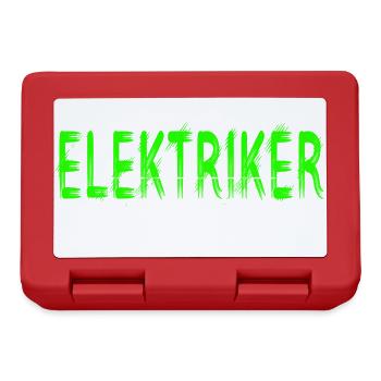 Elektriker Handwerker Design - Brotdose - Rot - Vorne
