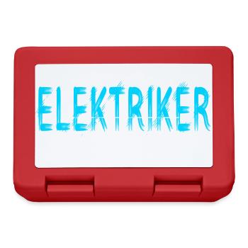 Elektriker Handwerker Design - Brotdose - Rot - Vorne