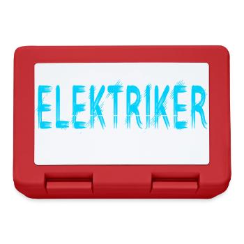 Elektriker Handwerker Design - Brotdose - Rot - Vorne