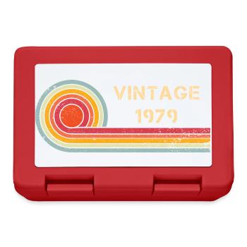 Vintage 1979 Geburtstag Retro Design - Brotdose - Rot - Vorne