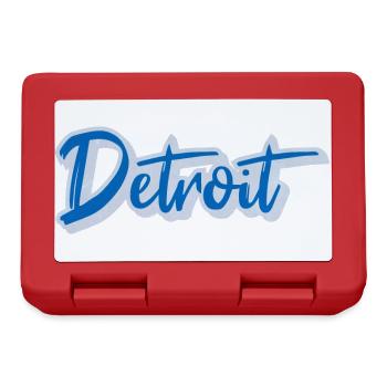 Detroit Blue Brush Font - Lunchbox - red - Front