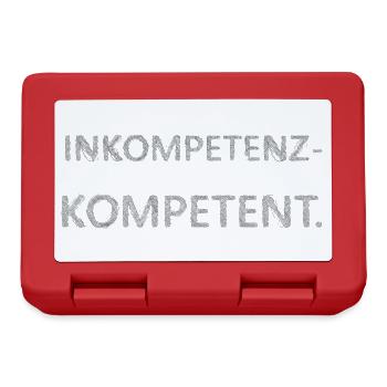 Inkompetenz Kompensations Kompetent lustiger Spruc - Brotdose - Rot - Vorne