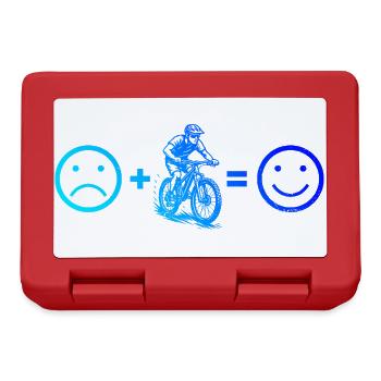 Clear mountain bike motif for every day - Lunchbox - red - Front