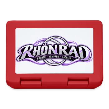 Rhönrad Motiv Lila Knoten - Brotdose - Rot - Vorne