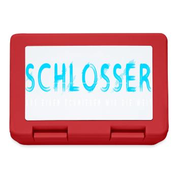 Schlosser Handwerker Design - Brotdose - Rot - Vorne