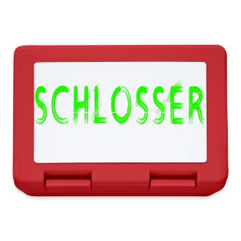 Schlosser Handwerker Design - Brotdose - Rot - Vorne