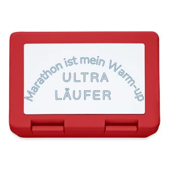 Ultramarathon Motif Statement Funny Uthra Runner - Lunchbox - red - Front