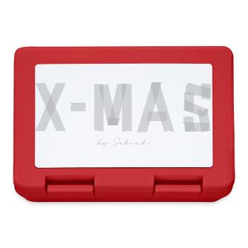 Pinceau lettres X-MAS - Boîte à goûter - rouge - Devant