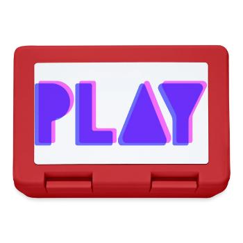 Press Play – Musik Party DJ Shirt Club Style - Brotdose - Rot - Vorne