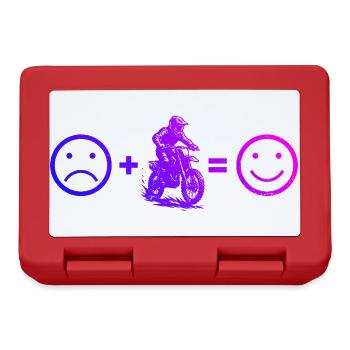 Ich liebe Motocross cooles Motiv für Motocross - Brotdose - Rot - Vorne