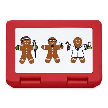 Gingerbread Scientist Guys - Brotdose - Rot - Vorne