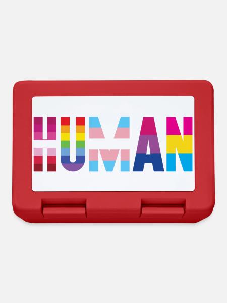 Pride Month LGBT - We Are All Human - Lunchbox - red
