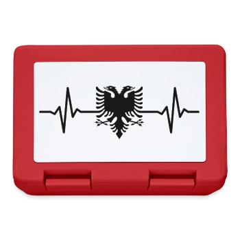 Albanien Herzschlag Albanischer Adler - Brotdose - Rot - Vorne