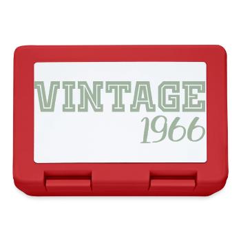 60 ans 1966 Vintage Retro Cadeau Anniversaire - Boîte à goûter - rouge - Devant