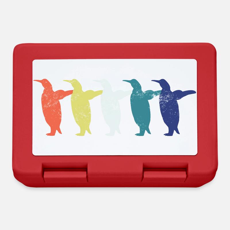 Pinguin Pinguine - Brotdose - Rot