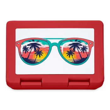 Sunset Palms Sunglasses  - Lunchbox - red - Front