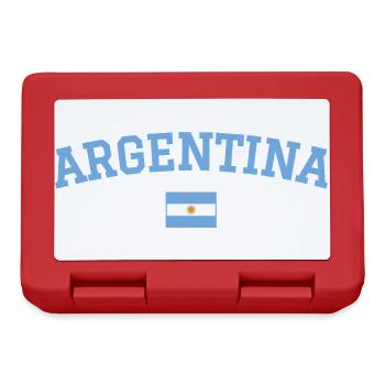 Argentinien Flagge Design Blau - Brotdose - Rot - Vorne