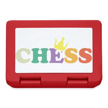 retro vintage chess classic symbol chess crown - Lunchbox - red - Front