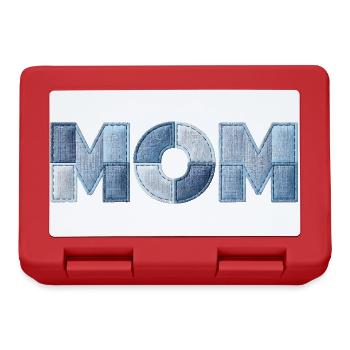 Patchwork Mom Lettering Gift for Mom - Lunchbox - red - Front