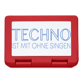 Techno ist mit ohne singen - Brotdose - Rot - Vorne
