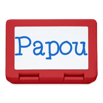 PAPOU. PAPA. FÊTE DES PÈRES. BONNE FÊTE PAPA - Boîte à goûter - rouge - Devant