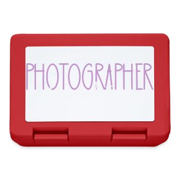 Fotograf stolze Tochter süßes Geschenk - Brotdose - Rot - Vorne
