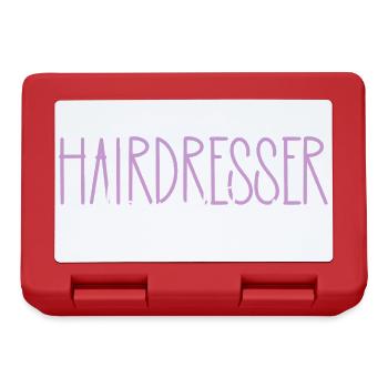 Friseur stolze Tochter süßes Geschenk - Brotdose - Rot - Vorne