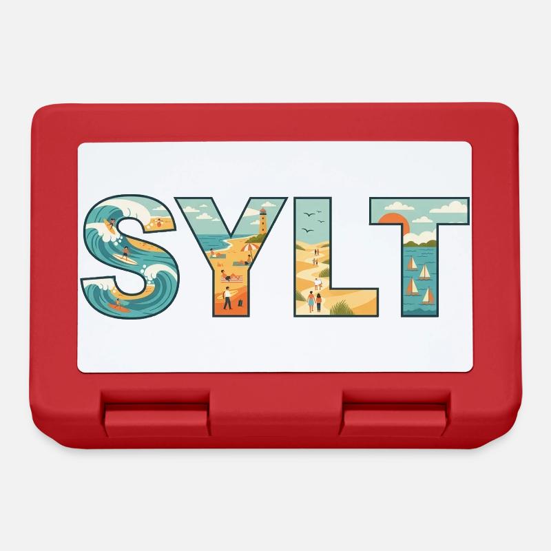 SYLT – Inselleben im Buchstaben-Design - Brotdose - Rot