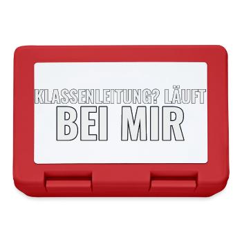 Geschenk für die erste eigene Klassenleitung - Brotdose - Rot - Vorne