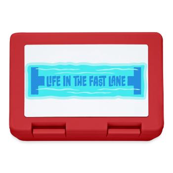 Life In The Fast Lane Float Funny Pool Saying - Lunchbox - red - Front