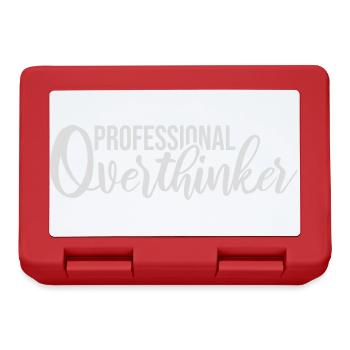 Professional Overthinker Lustig Grübeln Angst Logo - Brotdose - Rot - Vorne