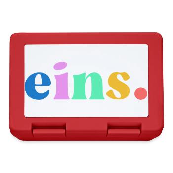 Cadeau du premier anniversaire : Un bébé - Boîte à goûter - rouge - Devant