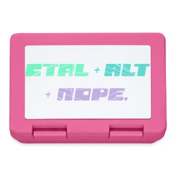 CTRL ALT NOPE - IT Motif - Lunchbox - pink - Front