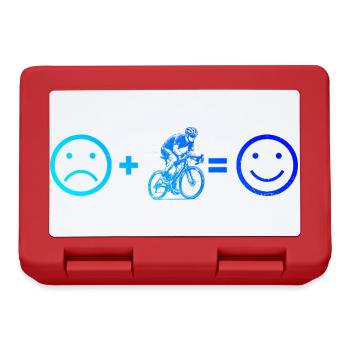 Clear road bike message - Lunchbox - red - Front