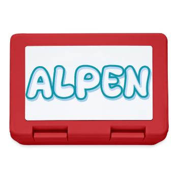 Alpen als Berg - Brotdose - Rot - Vorne