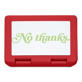 No thanks – Minimalistisches Statement - Brotdose - Rot - Vorne