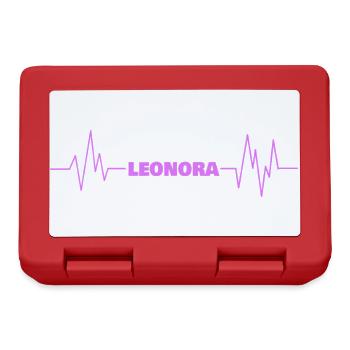 Leonora comme prénom - Boîte à goûter - rouge - Devant