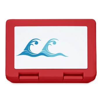 Water Waves Repetition Sea Nature Logo icon - Lunchbox - red - Front