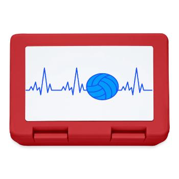 Heartbeat Volleyball Gift Volleyball Player - Lunchbox - red - Front