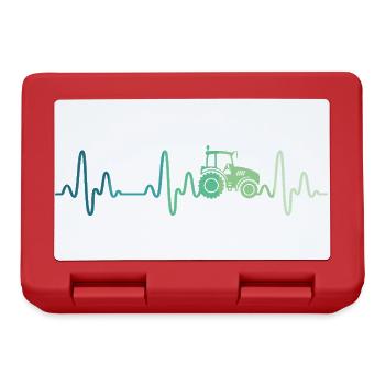 Farmer heartbeat tractor - Lunchbox - red - Front